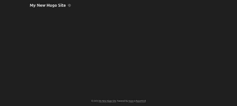 Homepage del blog con il tema PaperMod